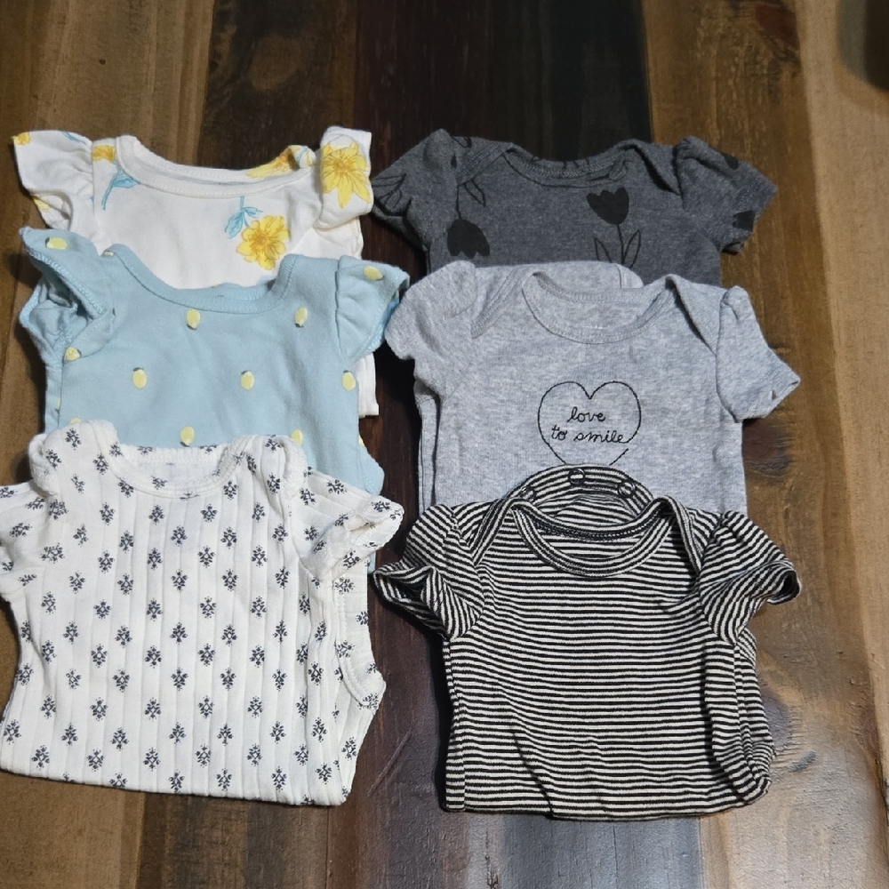 Carter's Kids Bodysuits - Gray, Blue, White, Black